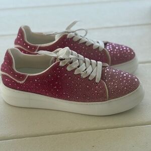 Corkys Pink Rhinestone Sneakers PINK